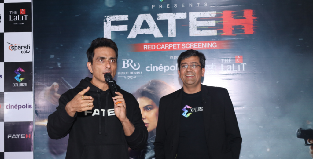 Explurger Hosts Red Carpet Screening of Fateh with Sonu Sood in New Delhi